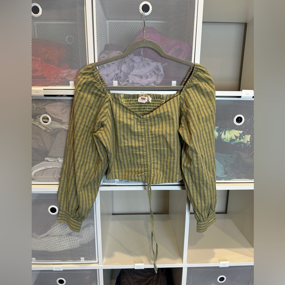 Levi's Green Striped Women's Blouse